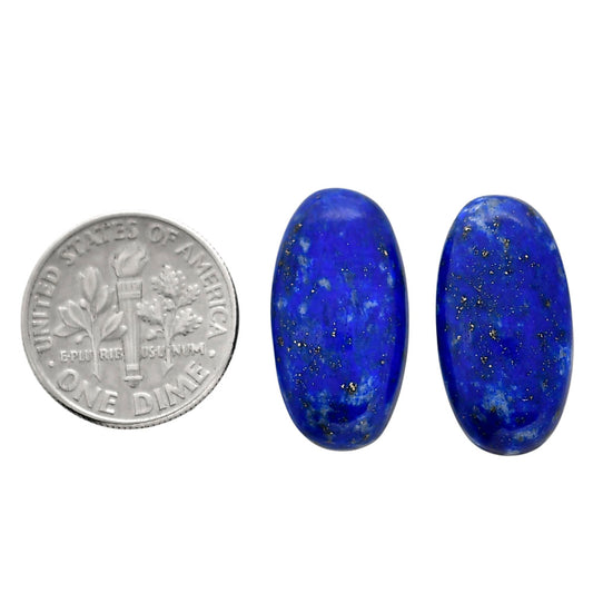 Lapis Lazuli Pair 11.2x21.3x5.5 mm Oval Shape Polished Gemstone LS74-04528