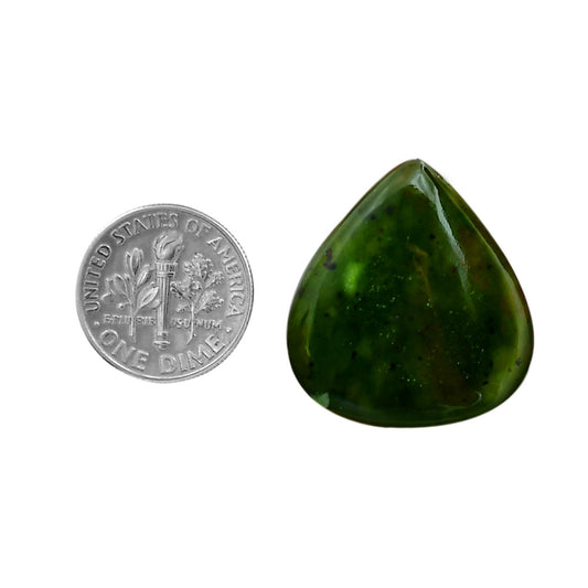 Nephrite Jade 24.5x27x5.7 mm Heart Shape Polished Gemstone LS76-05936