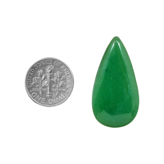 Green Aventurine 17.5x34.2x6 mm Pear Shape Polished Gemstone LS76-06220