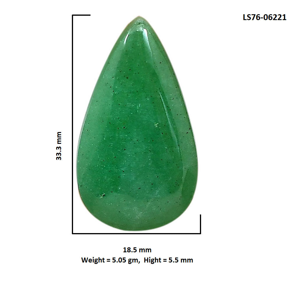Green Aventurine 18.5x33.3x5.5 mm Pear Shape Polished Gemstone LS76-06221