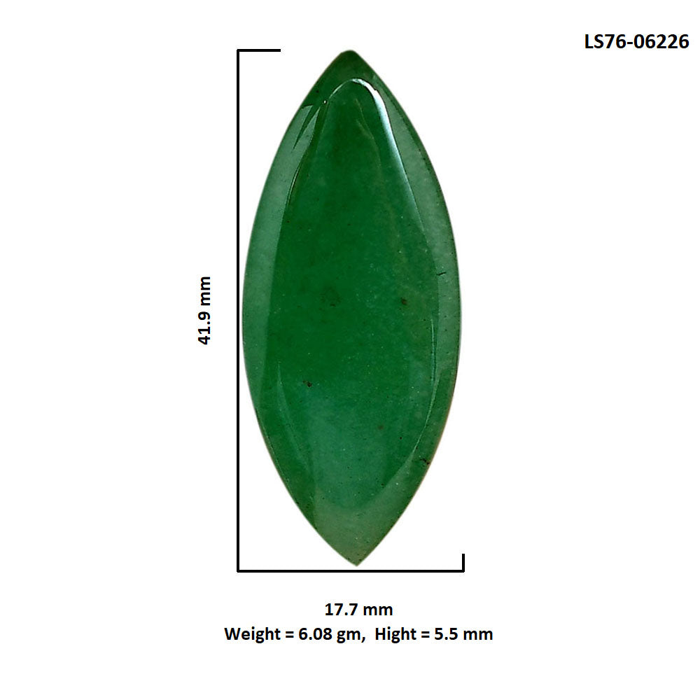 Green Aventurine 17.7x41.9x5.5 mm Marquise Shape Polished Gemstone LS76-06226