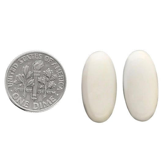 White Opal Pair 10x20.3x5 mm Oval Shape Polished Gemstone LS77-04848
