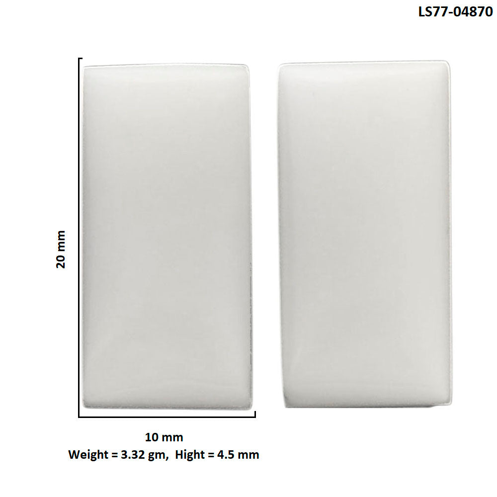 White Opal Pair 10x20x4.5 mm Baguette Shape Polished Gemstone LS77-04870
