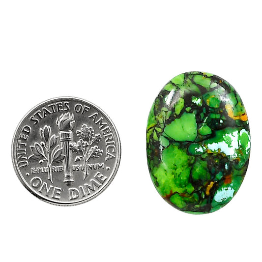 Green Matrix Turquoise 17x23.3x4 mm Oval Shape Polished Gemstone LS79-05044