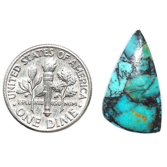 Lucky Charm Tibetan Turquoise 12.2x21.25x3.5 mm Fancy Shape Polished Gemstone LS80-09056