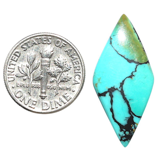Lucky Charm Tibetan Turquoise 13.5x29.2x3.3 mm Marquise Shape Polished Gemstone LS80-09058