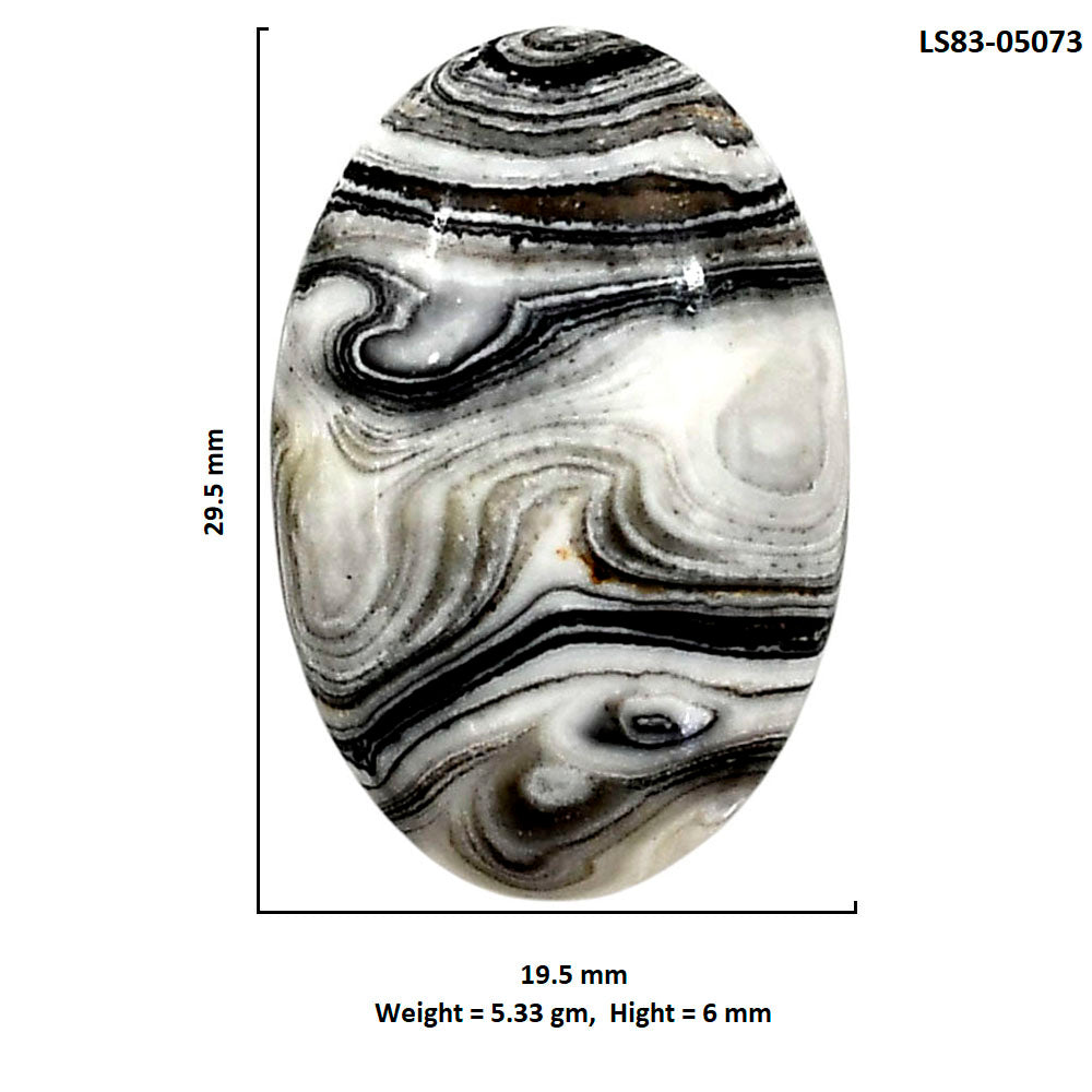 Prairie Agate 19.5x29.5x6 mm Oval Shape Polished Gemstone LS83-05073