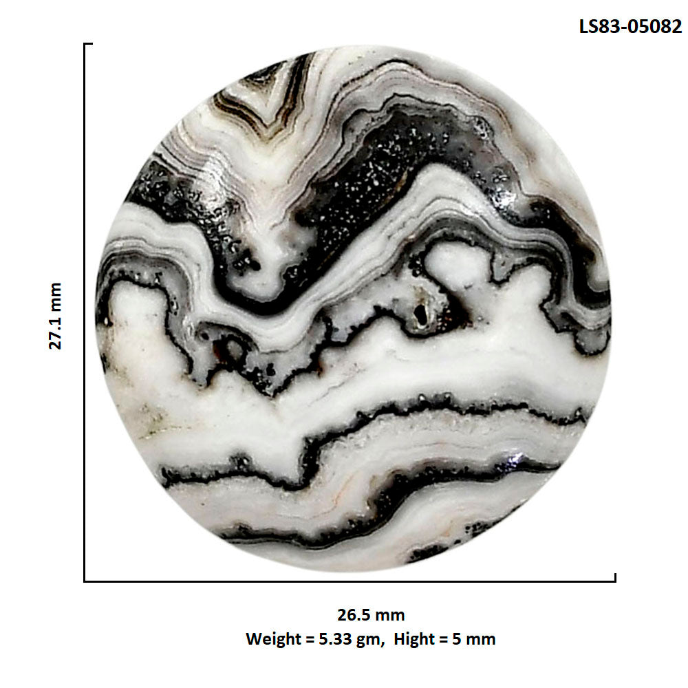 Prairie Agate 26.5x27.1x5 mm Round Shape Polished Gemstone LS83-05082