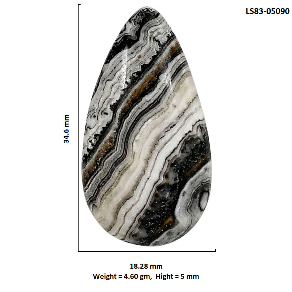 Prairie Agate 18.28x34.6x5 mm Pear Shape Polished Gemstone LS83-05090