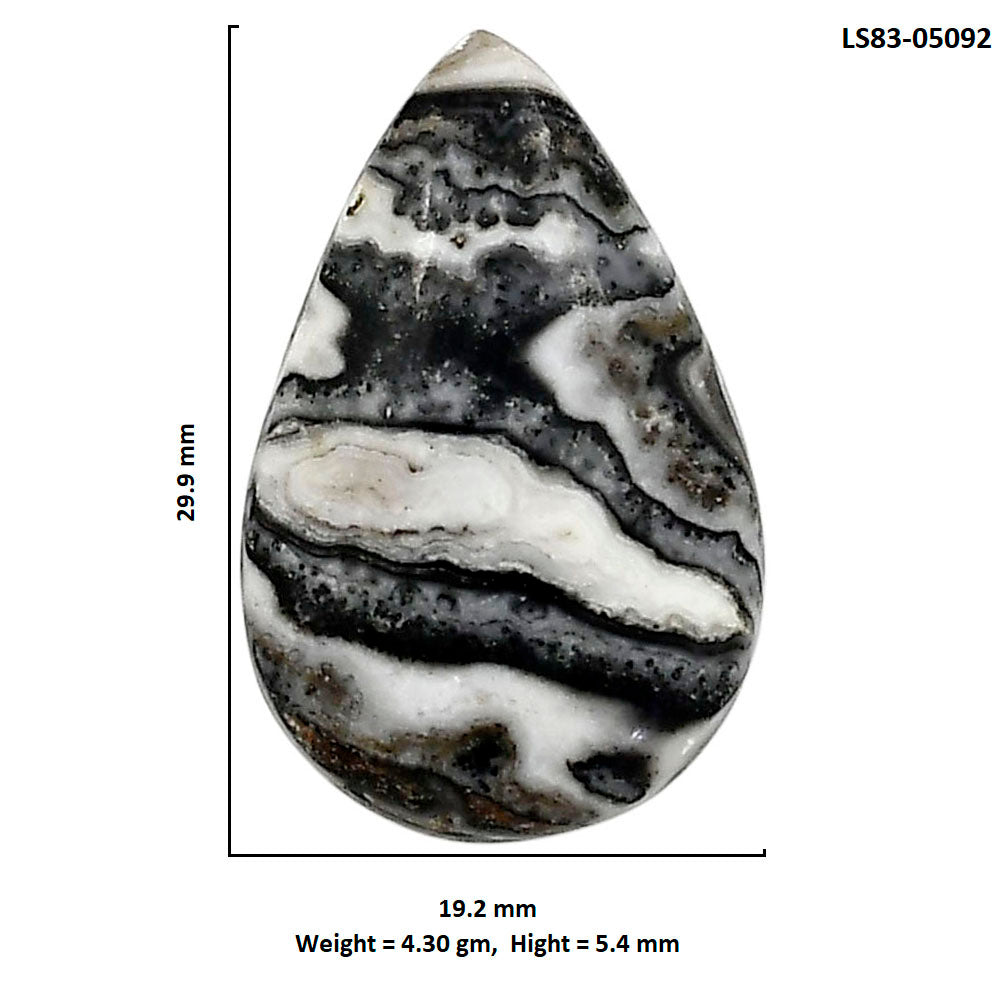 Prairie Agate 19.2x29.9x5.4 mm Pear Shape Polished Gemstone LS83-05092