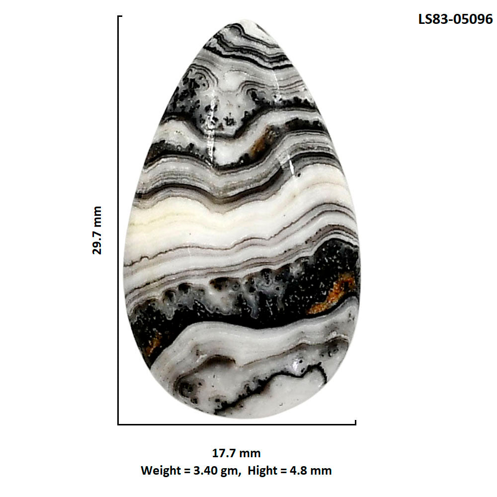 Prairie Agate 17.7x29.7x4.8 mm Pear Shape Polished Gemstone LS83-05096