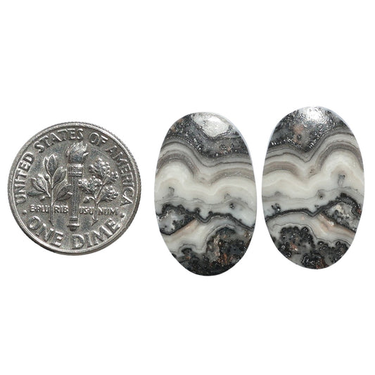 Prairie Agate Pair 13.6x21.6x3.5 mm Oval Shape Polished Gemstone LS83-07585