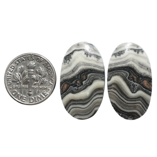 Prairie Agate Pair 15.3x26.3x4 mm Oval Shape Polished Gemstone LS83-07586