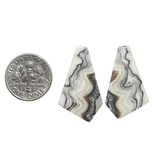 Prairie Agate Pair 16.1x27.6x2.7 mm Fancy Shape Polished Gemstone LS83-07594