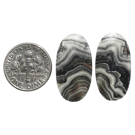 Prairie Agate Pair 13.2x24.6x4 mm Oval Shape Polished Gemstone LS83-07597