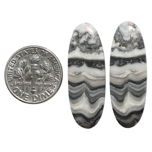 Prairie Agate Pair 11.4x32x4 mm Oval Shape Polished Gemstone LS83-07599