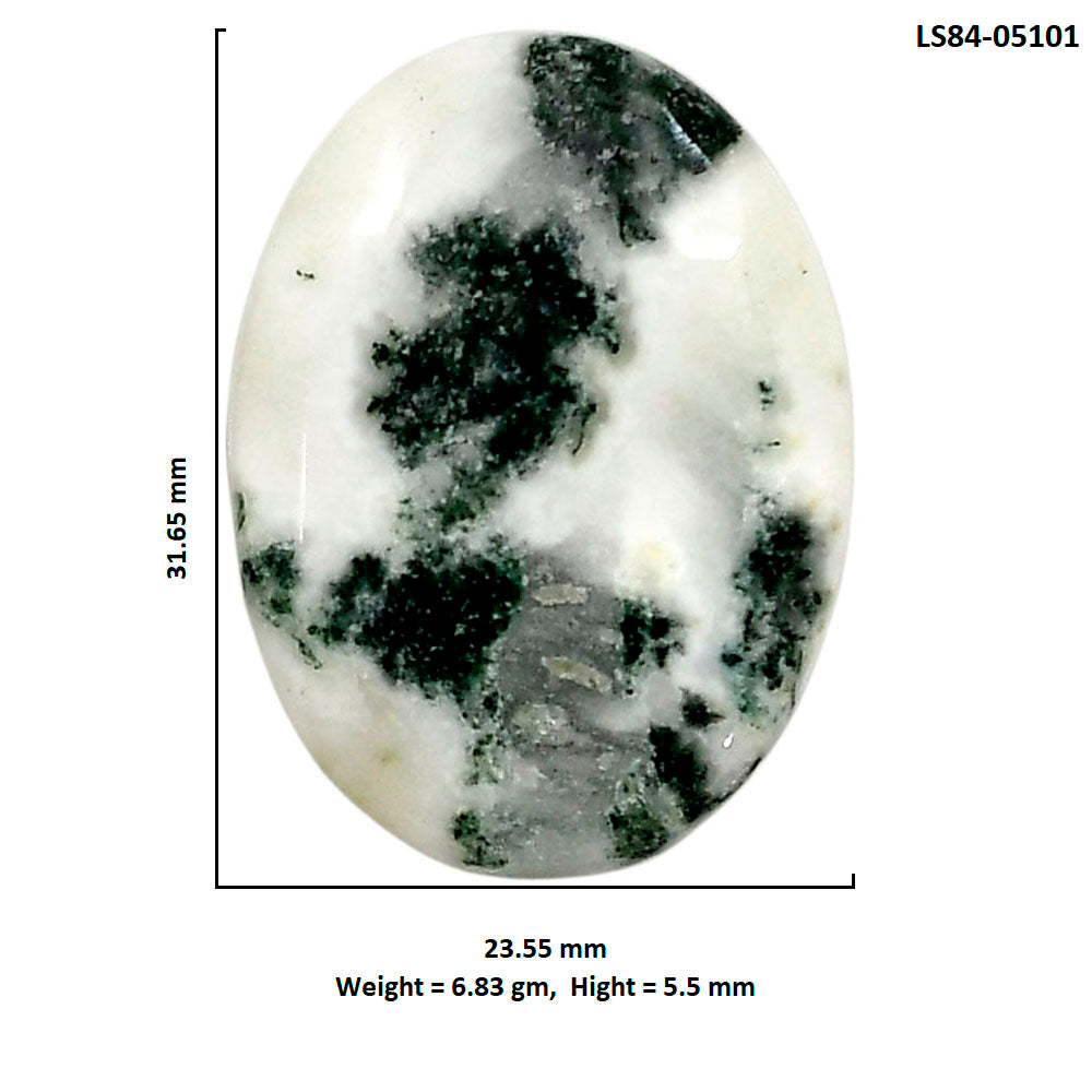 Tree Weed Moss Agate 23.55x31.65x5.5 mm Oval Shape Polished Gemstone LS84-05101