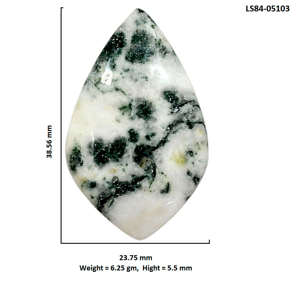 Tree Weed Moss Agate 23.75x38.56x5.5 mm Fancy Shape Polished Gemstone LS84-05103