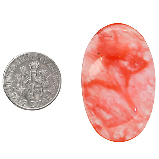 Watermelon Cherry Quartz 22x35.2x6.8 mm Oval Shape Polished Gemstone LS85-05120