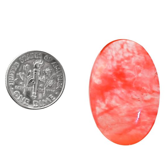 Watermelon Cherry Quartz 20x30.2x6.8 mm Oval Shape Polished Gemstone LS85-05124
