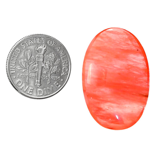 Watermelon Cherry Quartz 18x27.1x6.8 mm Oval Shape Polished Gemstone LS85-05127