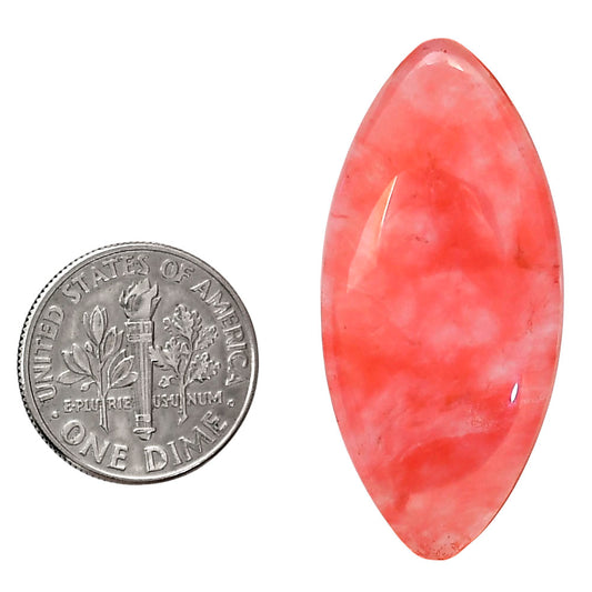 Watermelon Cherry Quartz 17.5x38.15x6.5 mm Marquise Shape Polished Gemstone LS85-05131