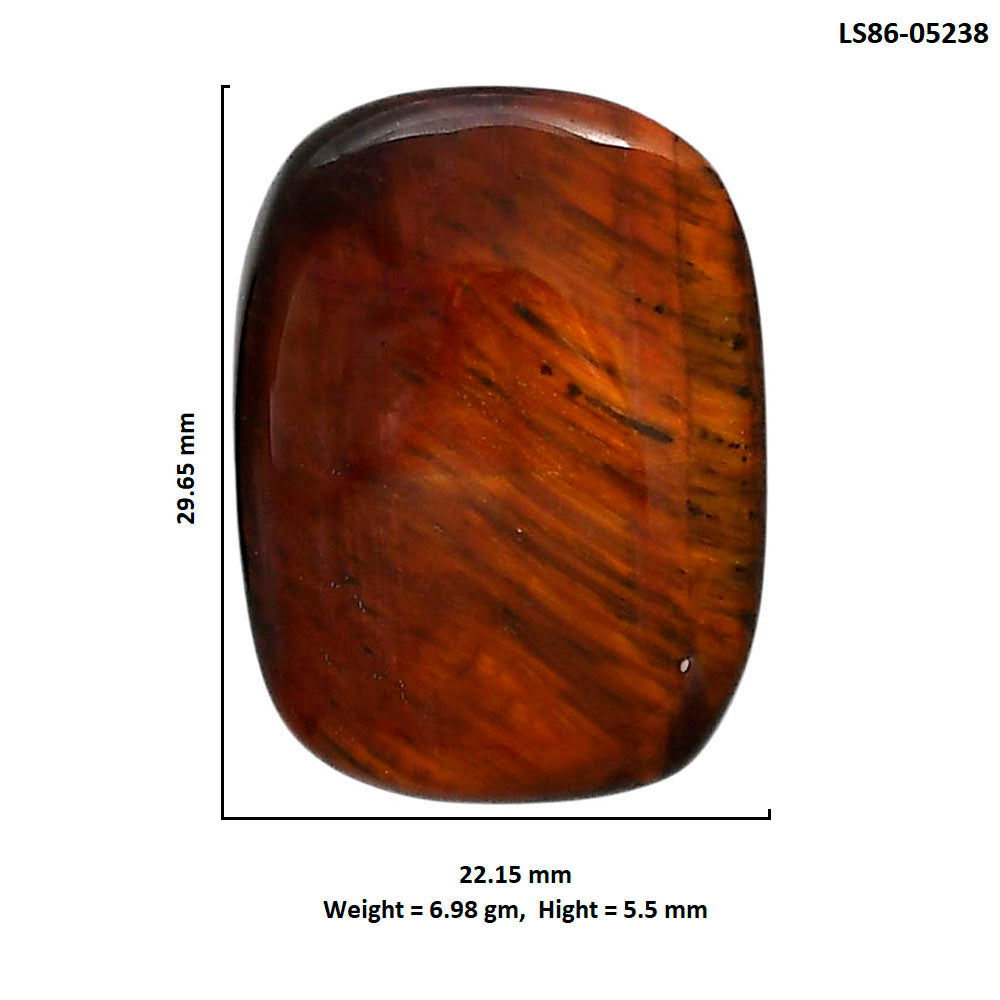 Red Tiger Eye 22.15x29.65x5.5 mm Cushion Shape Polished Gemstone LS86-05238