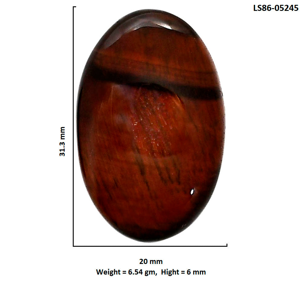 Red Tiger Eye 20x31.3x6 mm Oval Shape Polished Gemstone LS86-05245