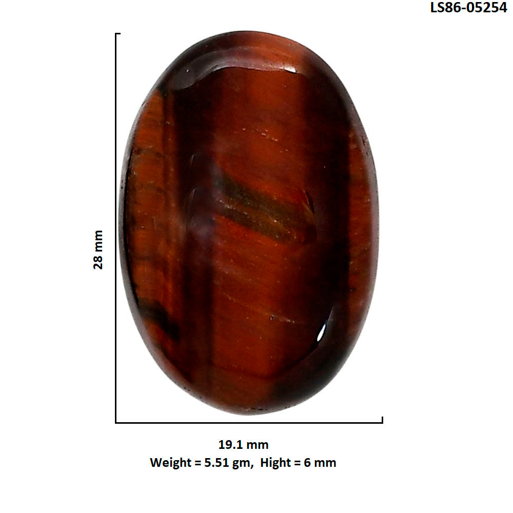 Red Tiger Eye 19.1x28x6 mm Oval Shape Polished Gemstone LS86-05254
