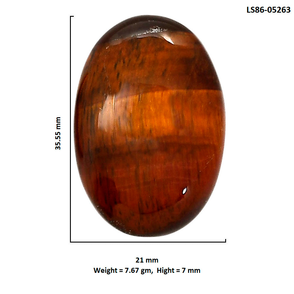 Red Tiger Eye 21x35.55x7 mm Oval Shape Polished Gemstone LS86-05263