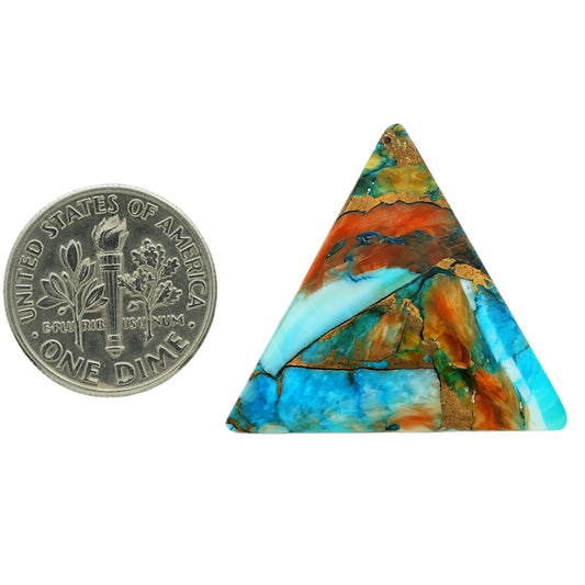 Spiny Oyster Turquoise 25x26x4 mm Fancy Shape Polished Gemstone LS87-06803
