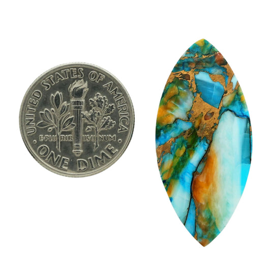 Spiny Oyster Turquoise 15x32.4x2.8 mm Marquise Shape Polished Gemstone LS87-06808