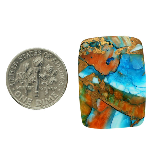 Spiny Oyster Turquoise 19.5x26.55x6.4 mm Cushion Shape Polished Gemstone LS87-06831