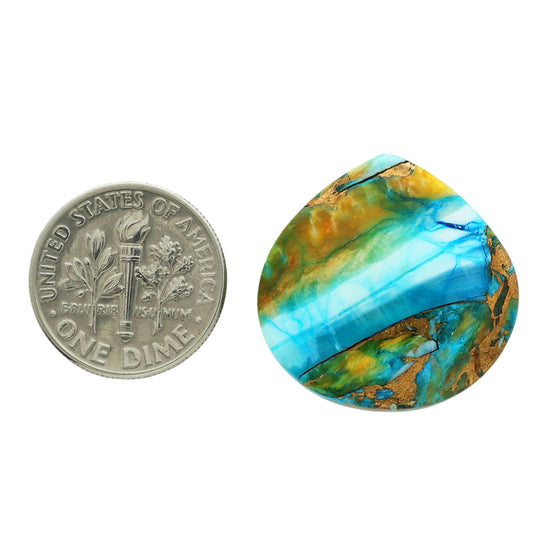 Spiny Oyster Turquoise 23.3x23.7x5.8 mm Heart Shape Polished Gemstone LS87-06838