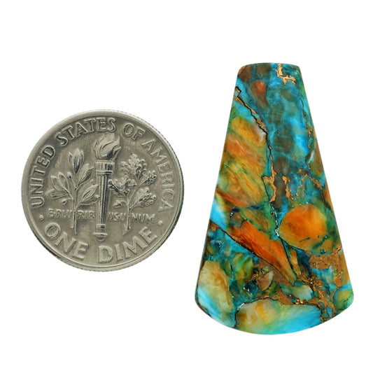 Spiny Oyster Turquoise 17.5x30x4.3 mm Fancy Shape Polished Gemstone LS87-06844