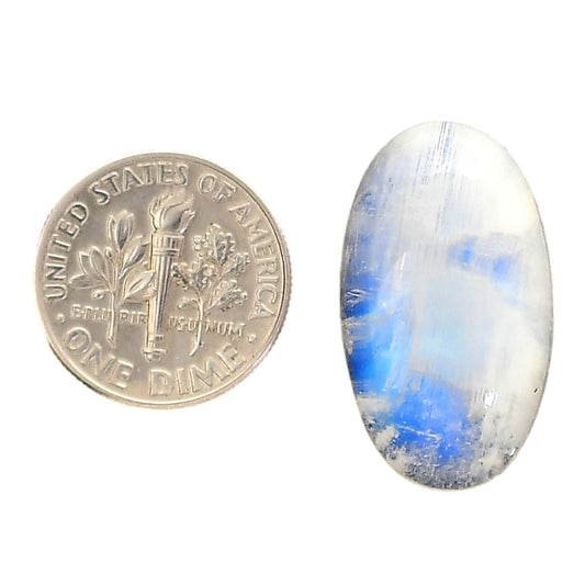 Rainbow Moonstone 14.6x25.3x8.5 mm Oval Shape Polished Gemstone LS88-05412