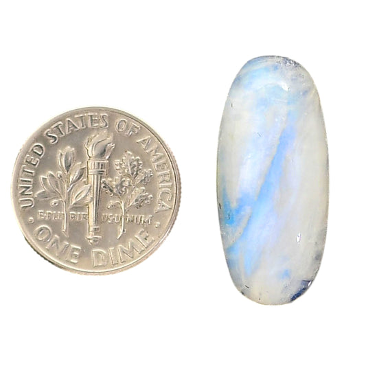 Rainbow Moonstone 11.7x25.85x8.5 mm Oval Shape Polished Gemstone LS88-05414