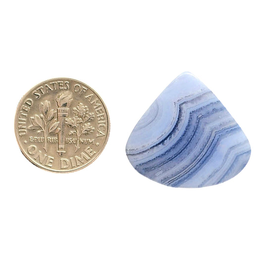Blue Lace Agate 21.5x23.1x4 mm Heart Shape Polished Gemstone LS89-05442