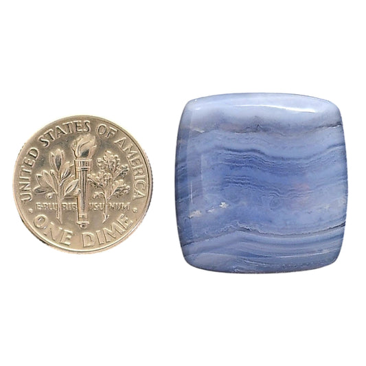 Blue Lace Agate 21.8x22.8x6 mm Baguette Shape Polished Gemstone LS89-05484