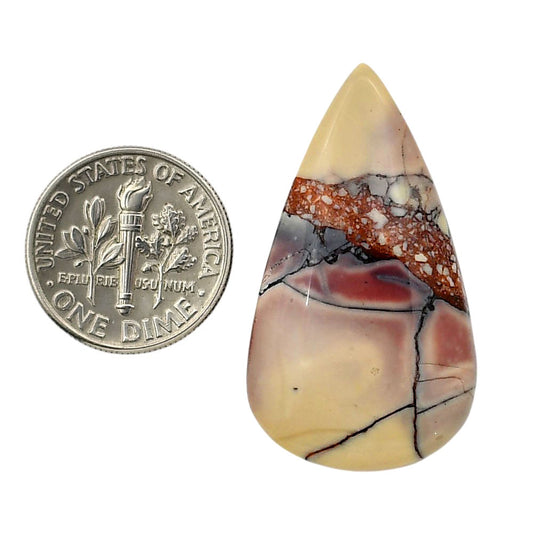 Porcelain Jasper 19.6x35x5.5 mm Pear Shape Polished Gemstone LS91-05713