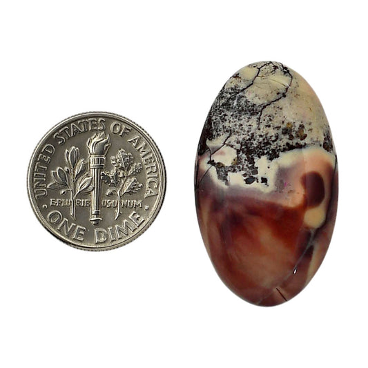 Porcelain Jasper 18.4x31.3x5.4 mm Oval Shape Polished Gemstone LS91-05715