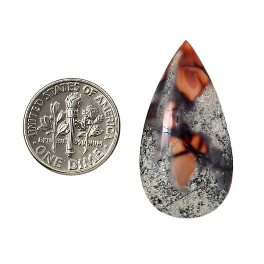 Porcelain Jasper 17x32.4x6.5 mm Pear Shape Polished Gemstone LS91-05718