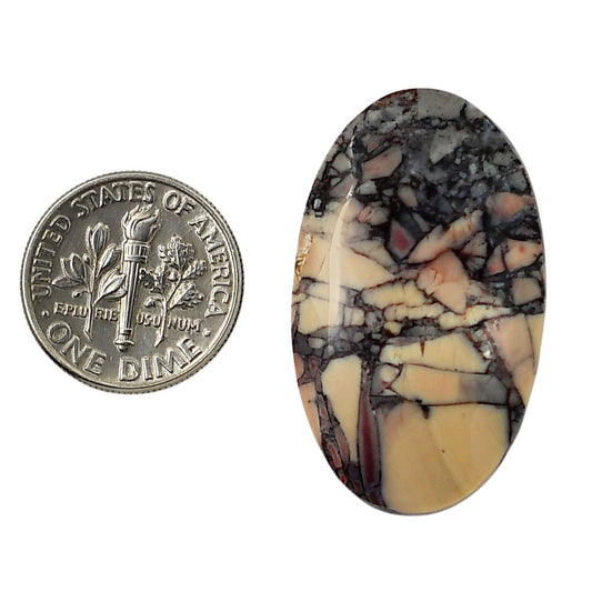 Porcelain Jasper 20.2x34x5.4 mm Oval Shape Polished Gemstone LS91-05732