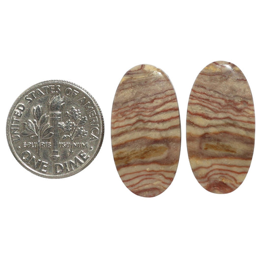 Porcelain Jasper Pair 12.5x23.9x3.8 mm Oval Shape Polished Gemstone LS91-07635