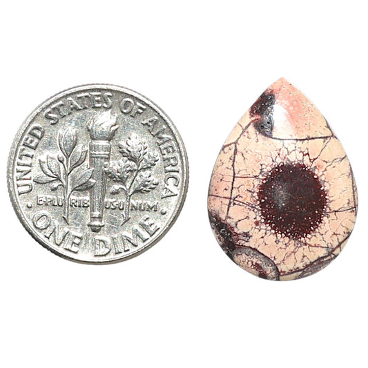 Mexican Bird Eye 14.9x19.9x3.5 mm Pear Shape Polished Gemstone LS92-08399