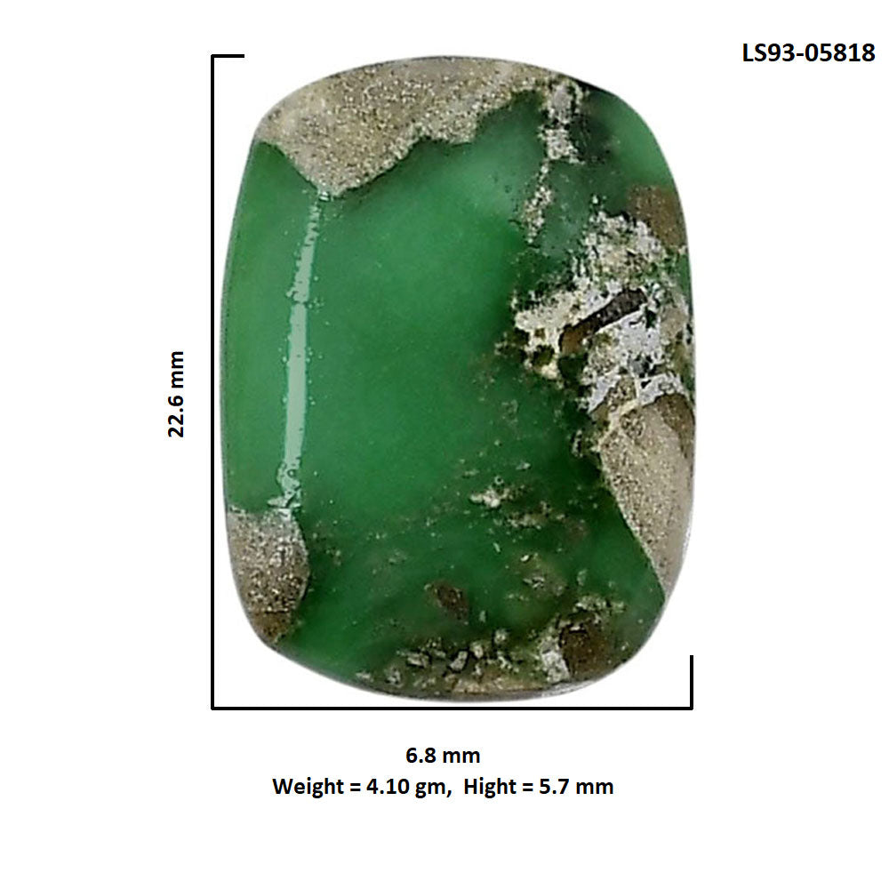 Utah Variscite 6.8x22.6x5.7 mm Cushion Shape Polished Gemstone LS93-05818