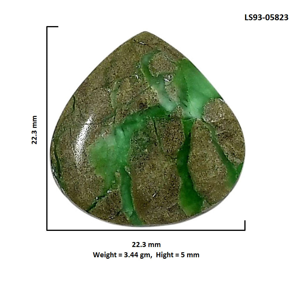 Utah Variscite 22.3x22.3x5 mm Heart Shape Polished Gemstone LS93-05823