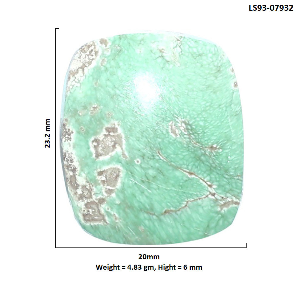 Utah Variscite 20x23.2x6 mm Cushion Shape Polished Gemstone LS93-07932