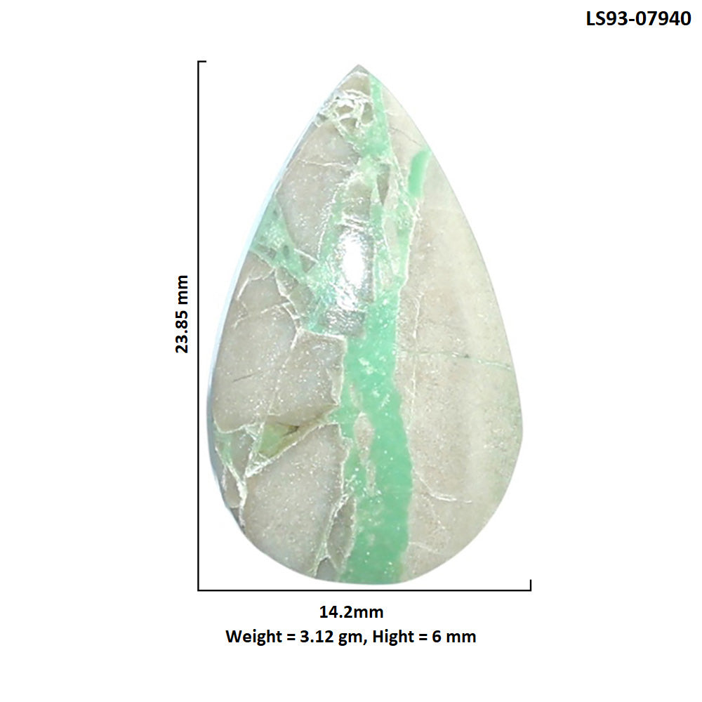 Utah Variscite 14.2x23.85x6 mm Pear Shape Polished Gemstone LS93-07940