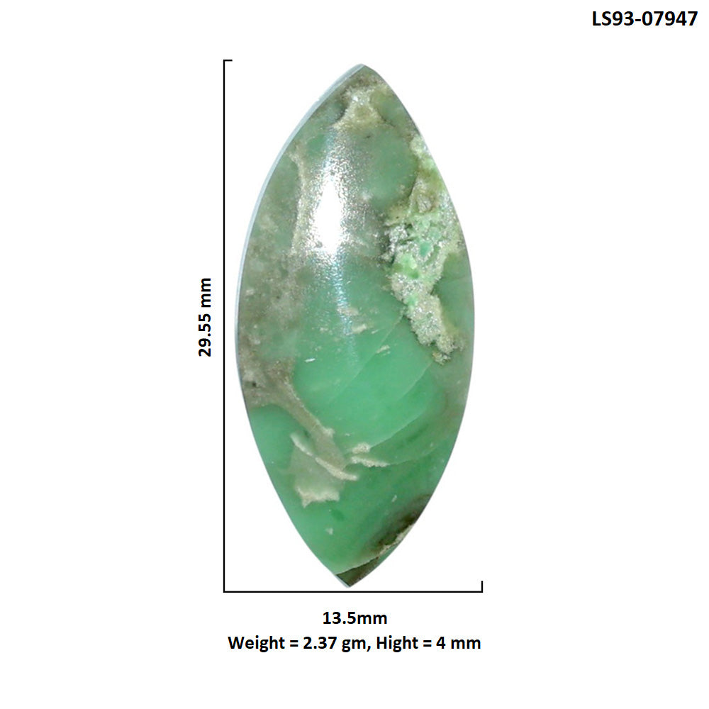 Utah Variscite 13.5x29.55x4 mm Marquise Shape Polished Gemstone LS93-07947